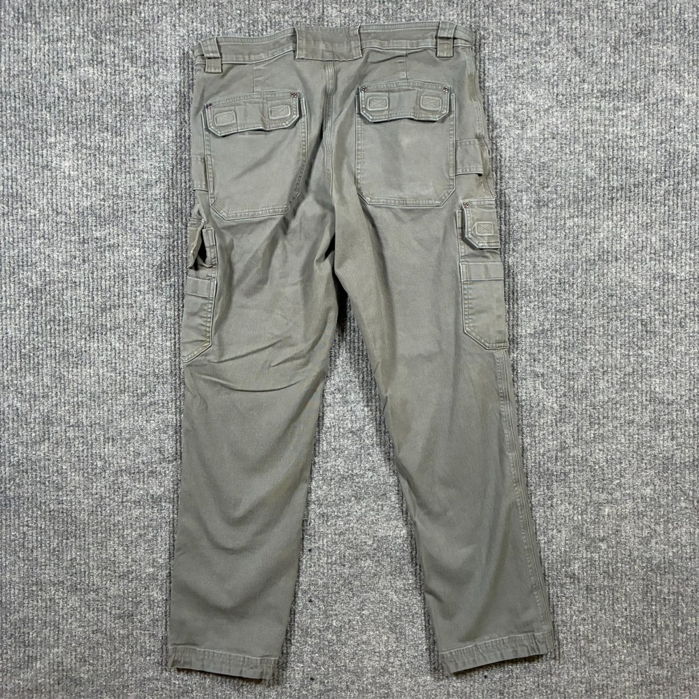 Duluth Trading Flex Fire Hose Cargo Pants Mens Size 36x32 Gray Slim Fit Low Rise - Picture 2 of 13
